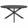 Table ronde noire en bois de manguier Ø140 cm ALVERA