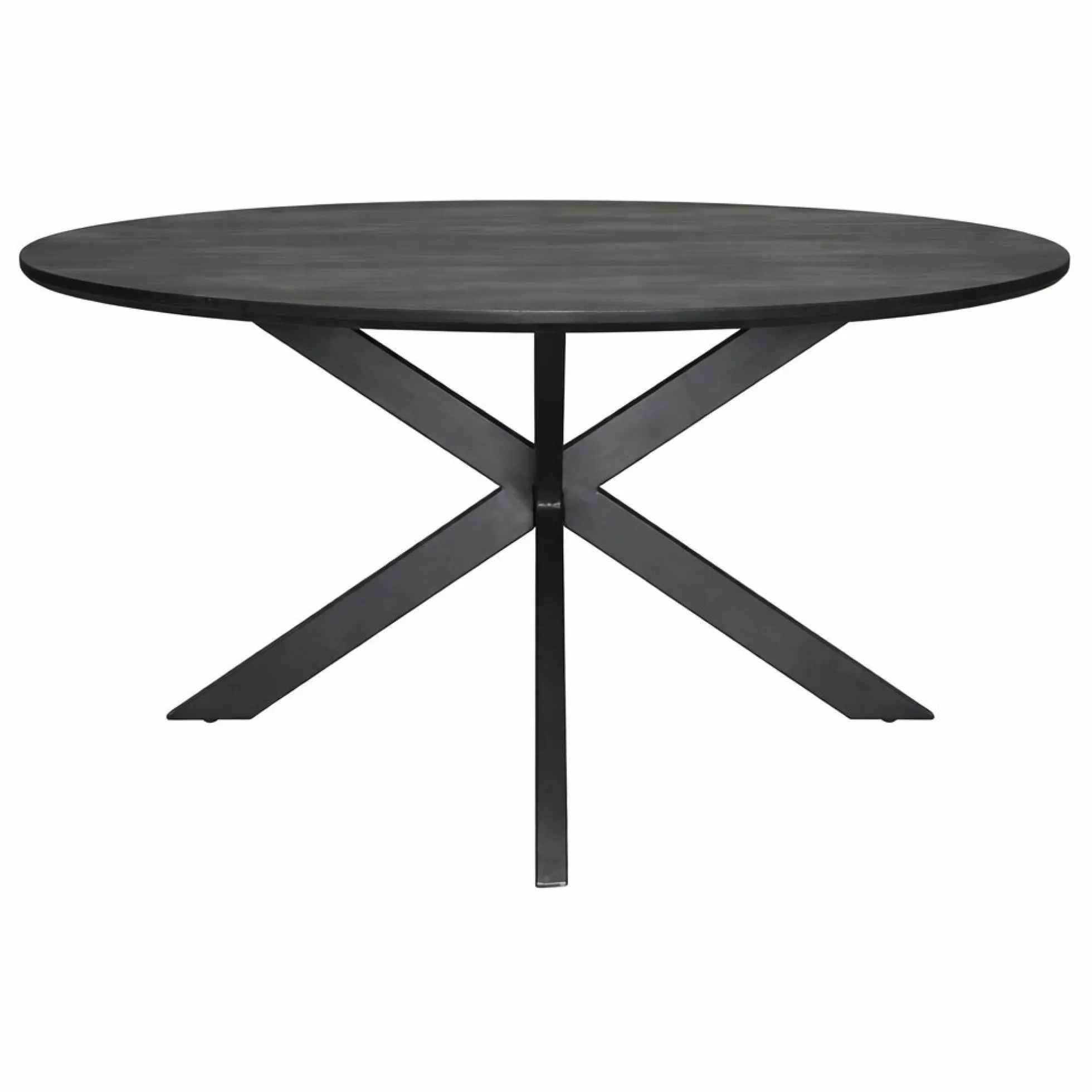 Table ronde noire en bois de manguier Ø140 cm ALVERA