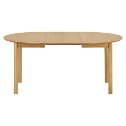 Table ronde placage bois de chêne ø120 + 2 rallonges TARAZ