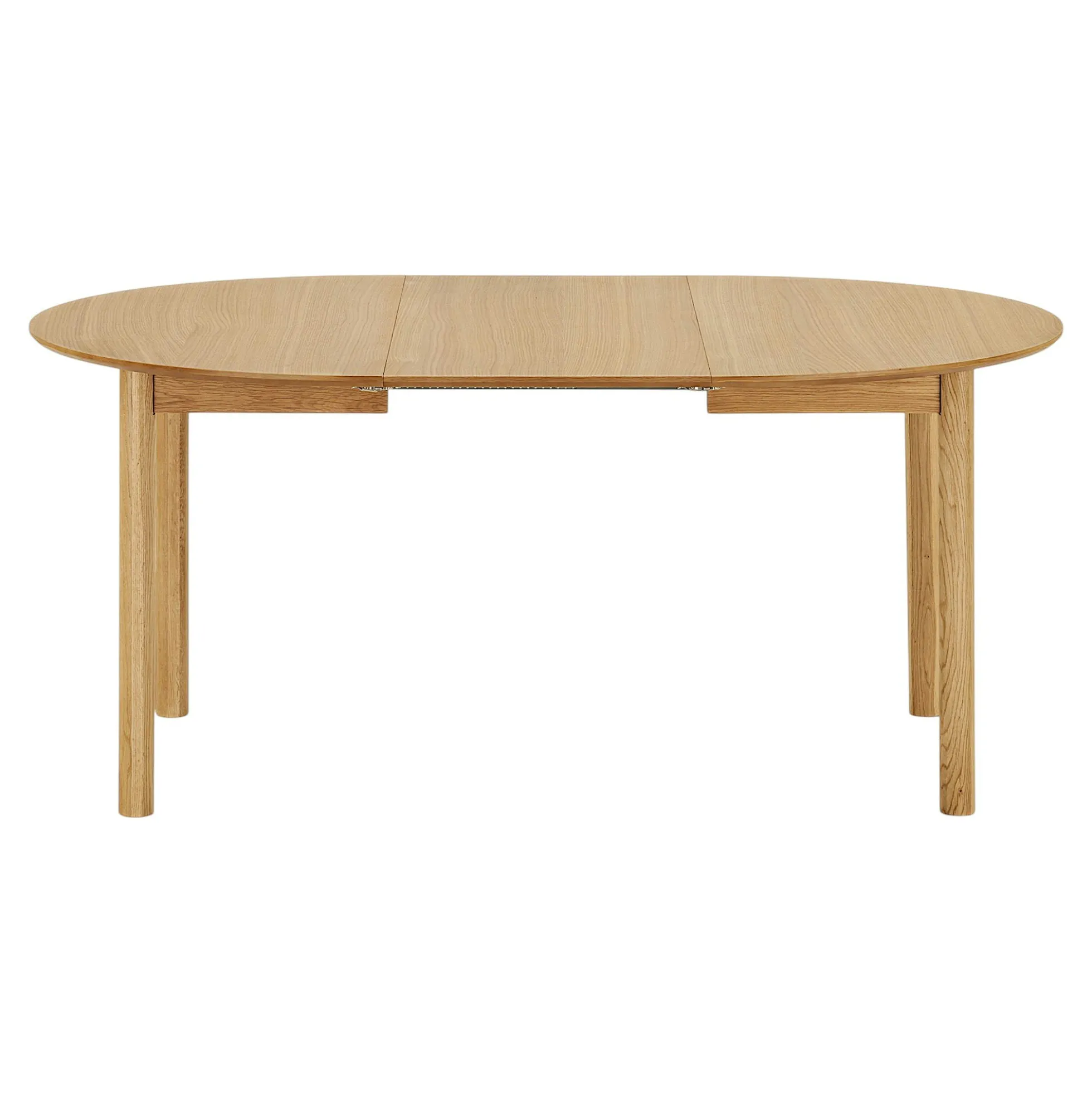 Table ronde placage bois de chêne ø120 + 2 rallonges TARAZ