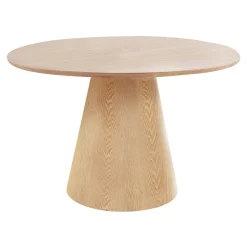 Table ronde style scandinave placage frêne Ø120 cm LISBONNE