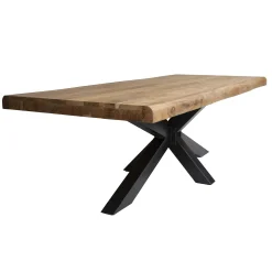 Table salle à manger bois massif pied mikado 240 cm MELBOURNE