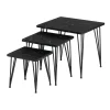 Table salon gigogne marbre noir (lot de 3) DUOMO