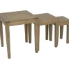 Tables gigognes hévéa MAORI lot de 3