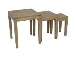 Tables gigognes hévéa MAORI lot de 3