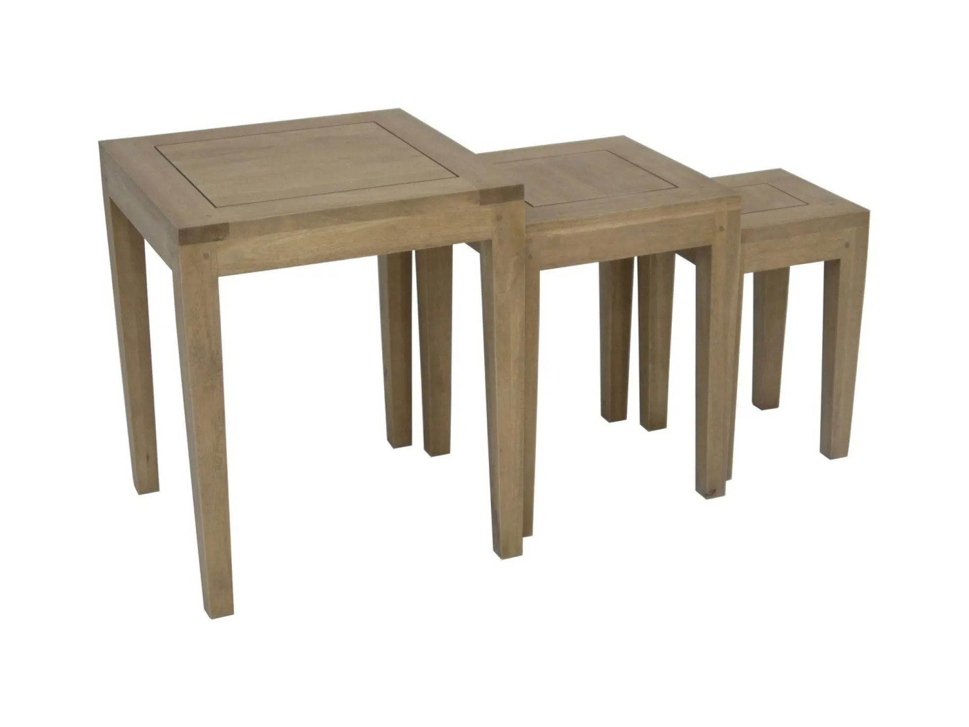 Tables gigognes hévéa MAORI lot de 3