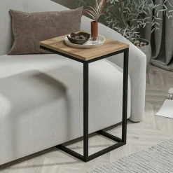 Tablette canapé pour ordinateur décor bois métal JENA