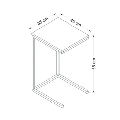 Tablette canapé pour ordinateur décor bois métal JENA