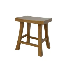 Tabouret bas hévéa 46cm MAORI