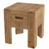 Tabouret / bout de canapé pin recyclé DENVER
