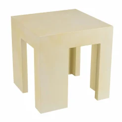 Tabouret carré en béton beige BRASILIA