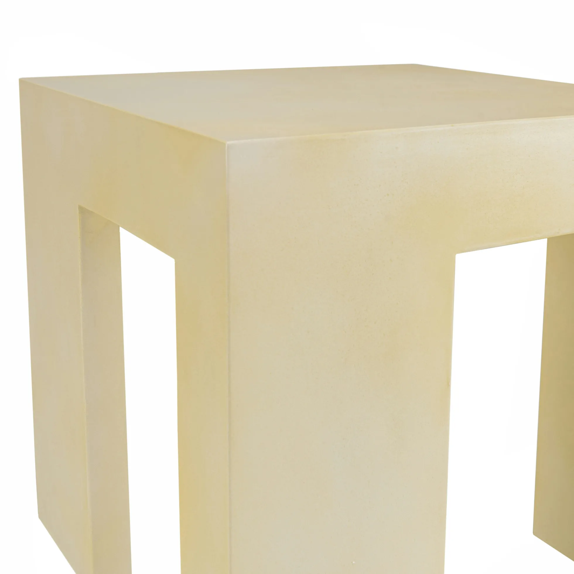Tabouret carré en béton beige BRASILIA