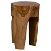 Tabouret chevet en bois de teck - 3 pieds ARIZONA