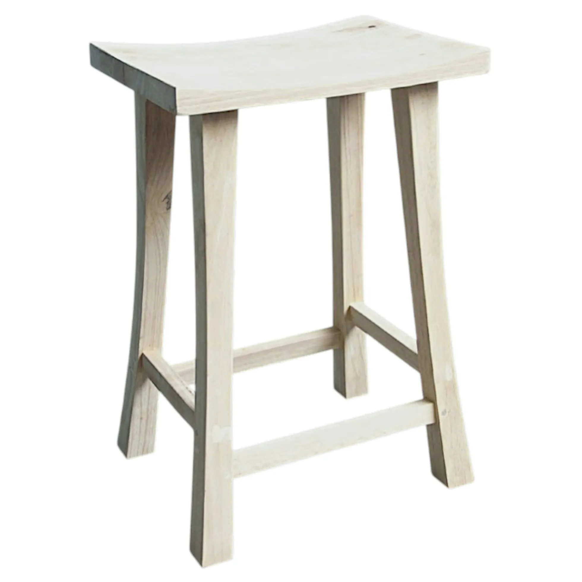 Tabouret Chinois Hévéa 41x33x61cm MAORI
