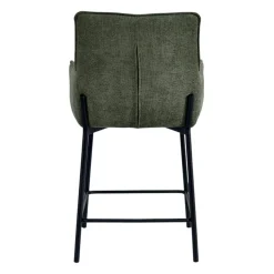 Tabouret de bar bi-matière vert (lot de 2) KERALA