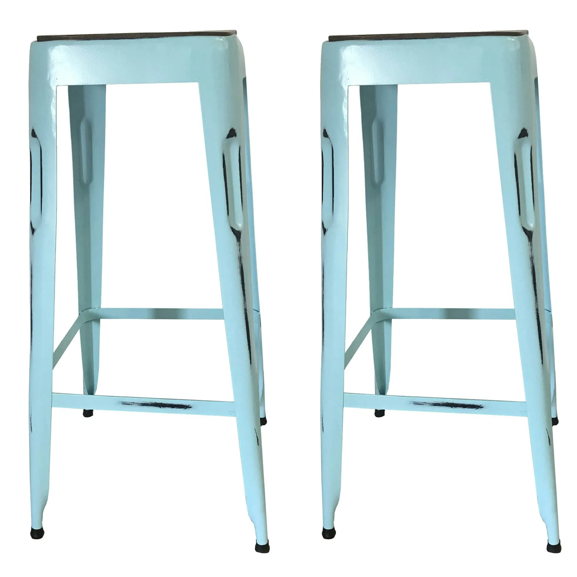 Tabouret de bar bleu (lot de 2) LEEDS