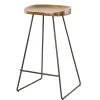 Tabouret de bar bois massif métal MELBOURNE