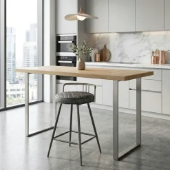 Tabouret de bar industriel brun BRISBANE