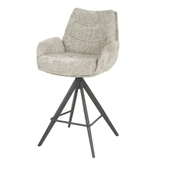 Tabouret de bar pivotant grand confort, finition beige (lot de 2) TAJ
