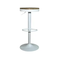 Tabouret de bar réglable métal blanc (lot de 2) LEEDS