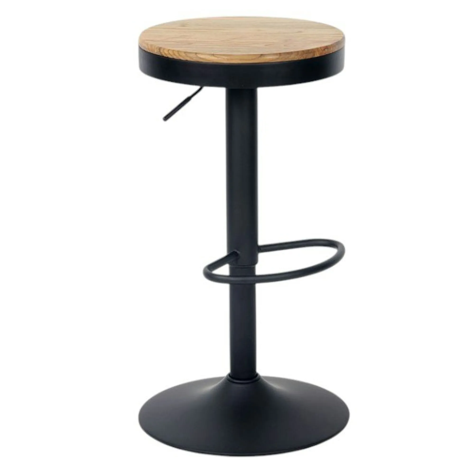 Tabouret de bar réglable métal noir (lot de 2) LEEDS