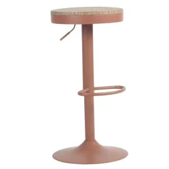 Tabouret de bar réglable métal terracotta (lot de 2) LEEDS