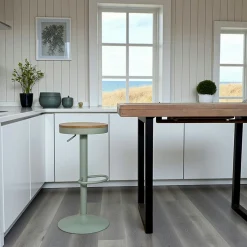 Tabouret de bar réglable métal vert (lot de 2) LEEDS
