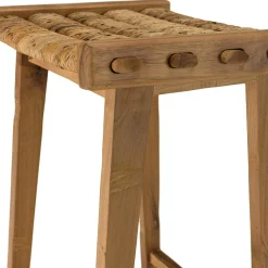 Tabouret haut de bar en chanvre naturel SWING