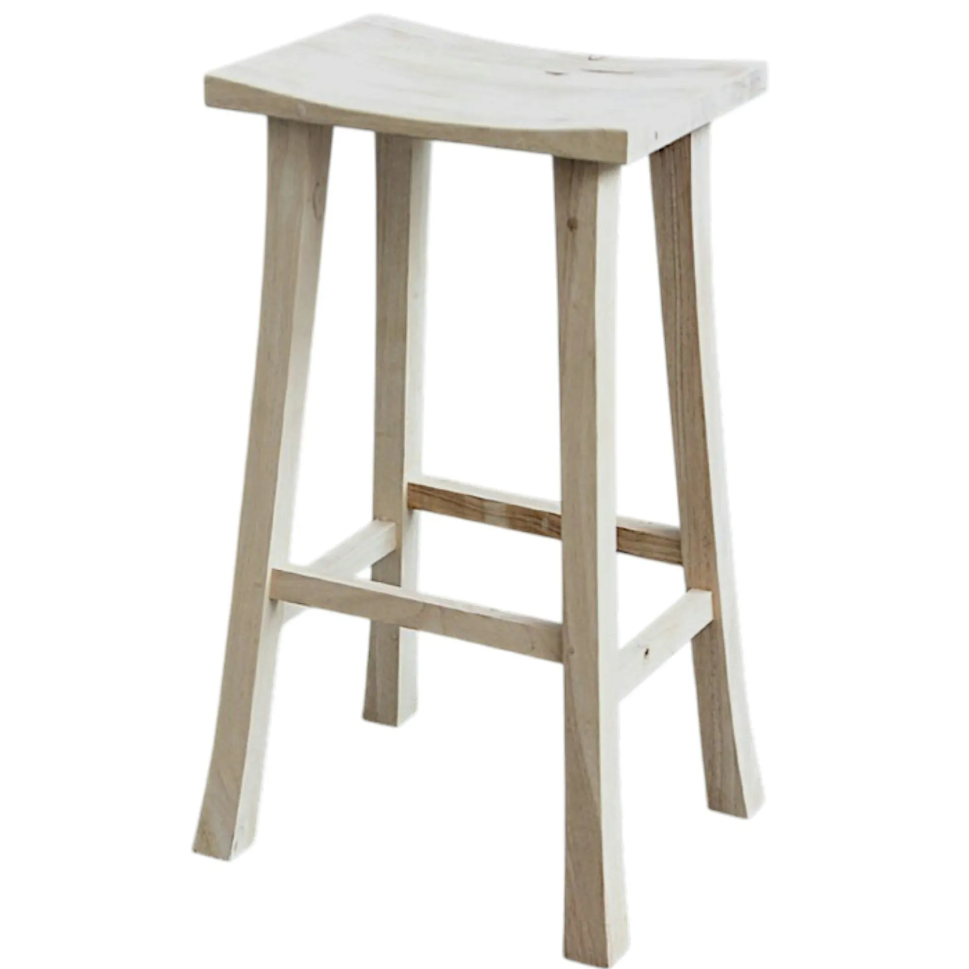 Tabouret haut hévéa 76cm MAORI