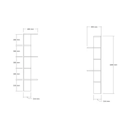Étagère d'angle design effet bois clair MARFA