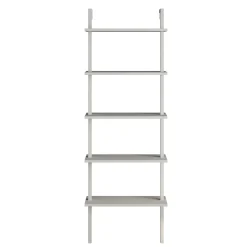 Étagère murale moderne blanche 5 plateaux H. 174 cm JENA