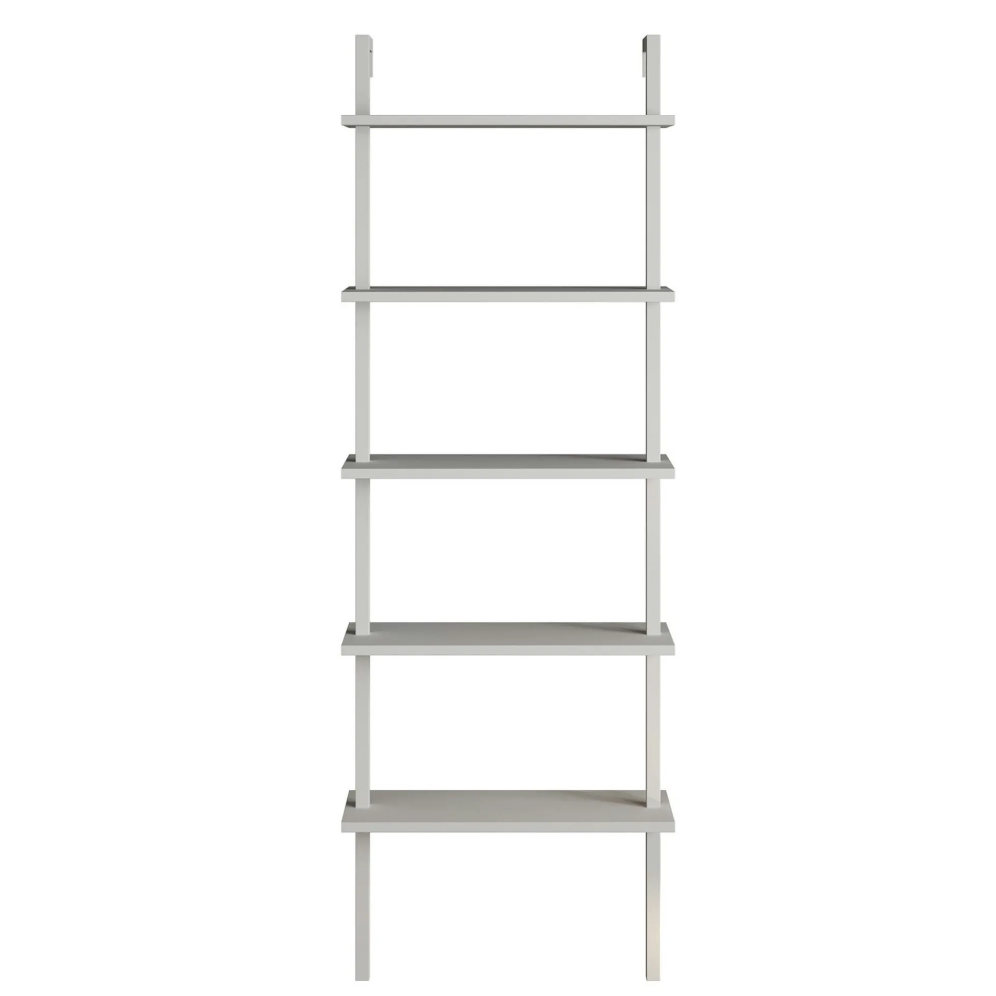 Étagère murale moderne blanche 5 plateaux H. 174 cm JENA