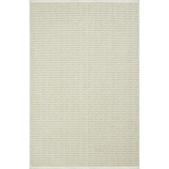 Tapis beige motifs géométriques – franges, 120x180 cm ISTANBUL