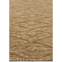 Tapis beige motifs losanges – franges, 120x180 cm ISTANBUL