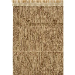 Tapis beige motifs losanges – franges, 120x180 cm ISTANBUL