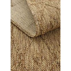 Tapis beige motifs losanges – franges, 120x180 cm ISTANBUL