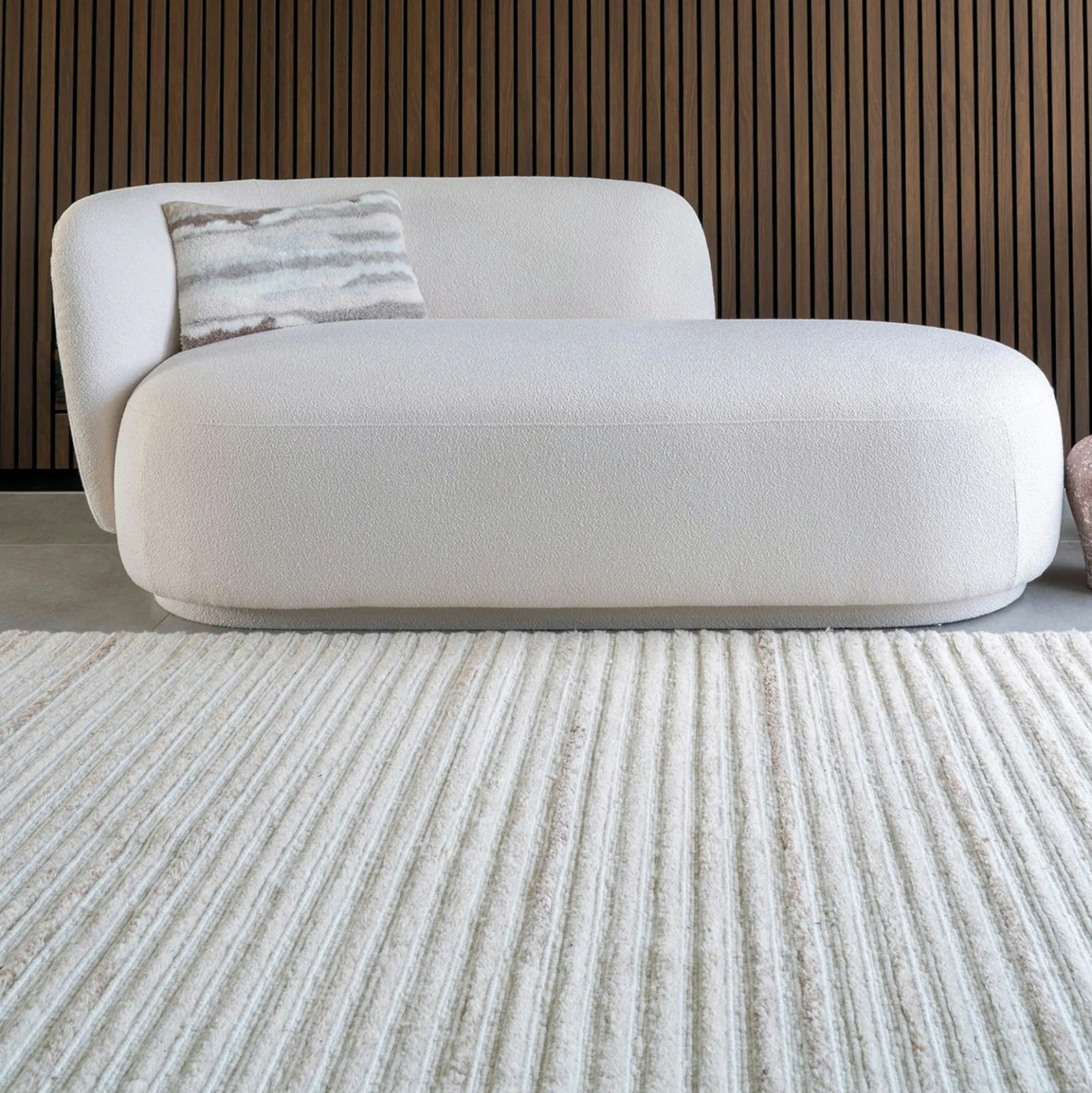Tapis blanc ivoire en laine tuftée main 160x230 cm FEZ