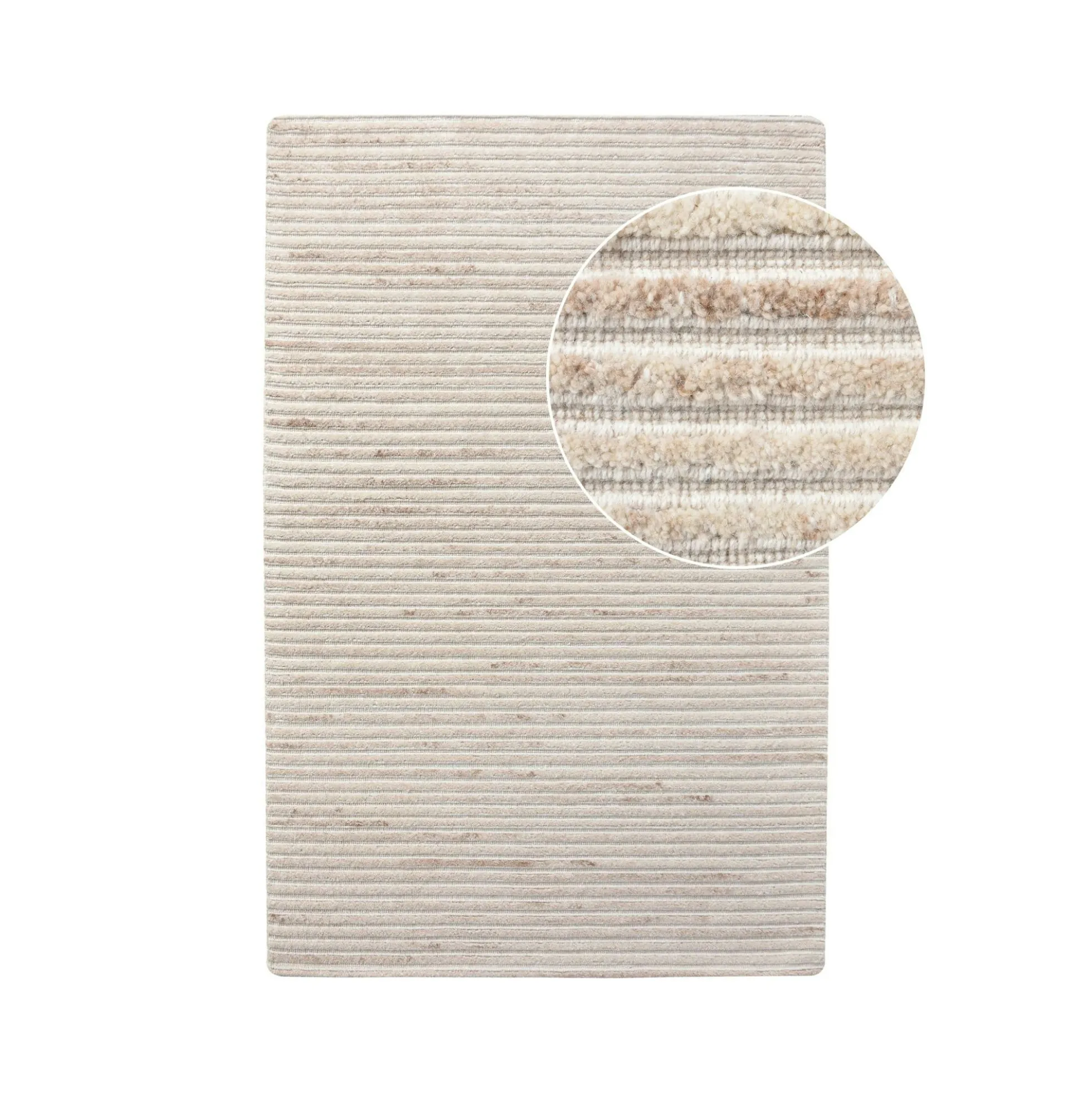 Tapis blanc ivoire en laine tuftée main 200x300 cm FEZ