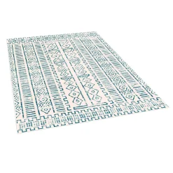 Tapis écru contrasté – motifs bleus, 160x230 cm ISTANBUL