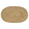 Tapis de salle de bains ovale en jute tressée FEZ
