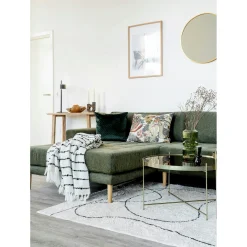 Tapis de salon beige design abstrait courbe 200x300 cm ISTANBUL