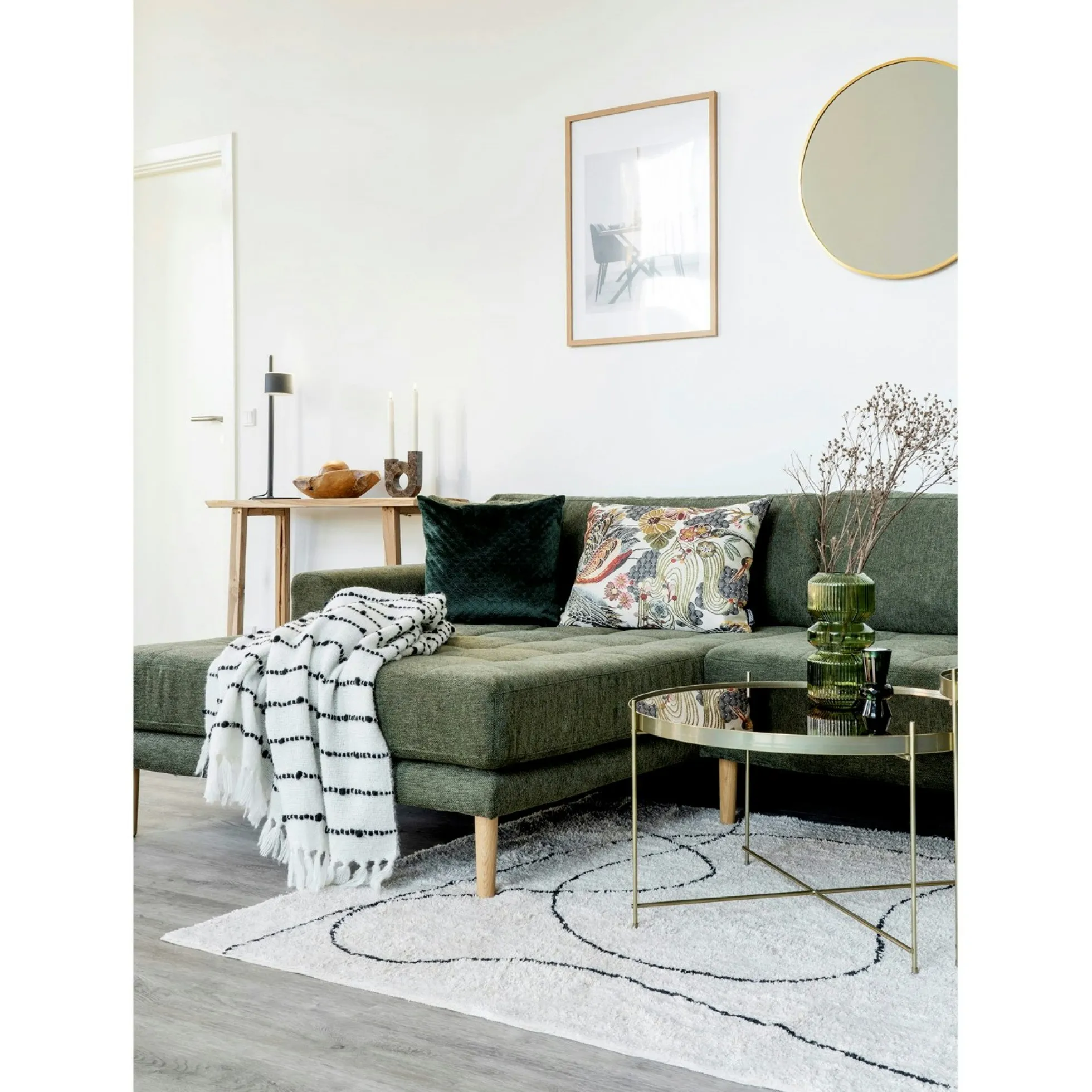Tapis de salon beige design abstrait courbe 200x300 cm ISTANBUL