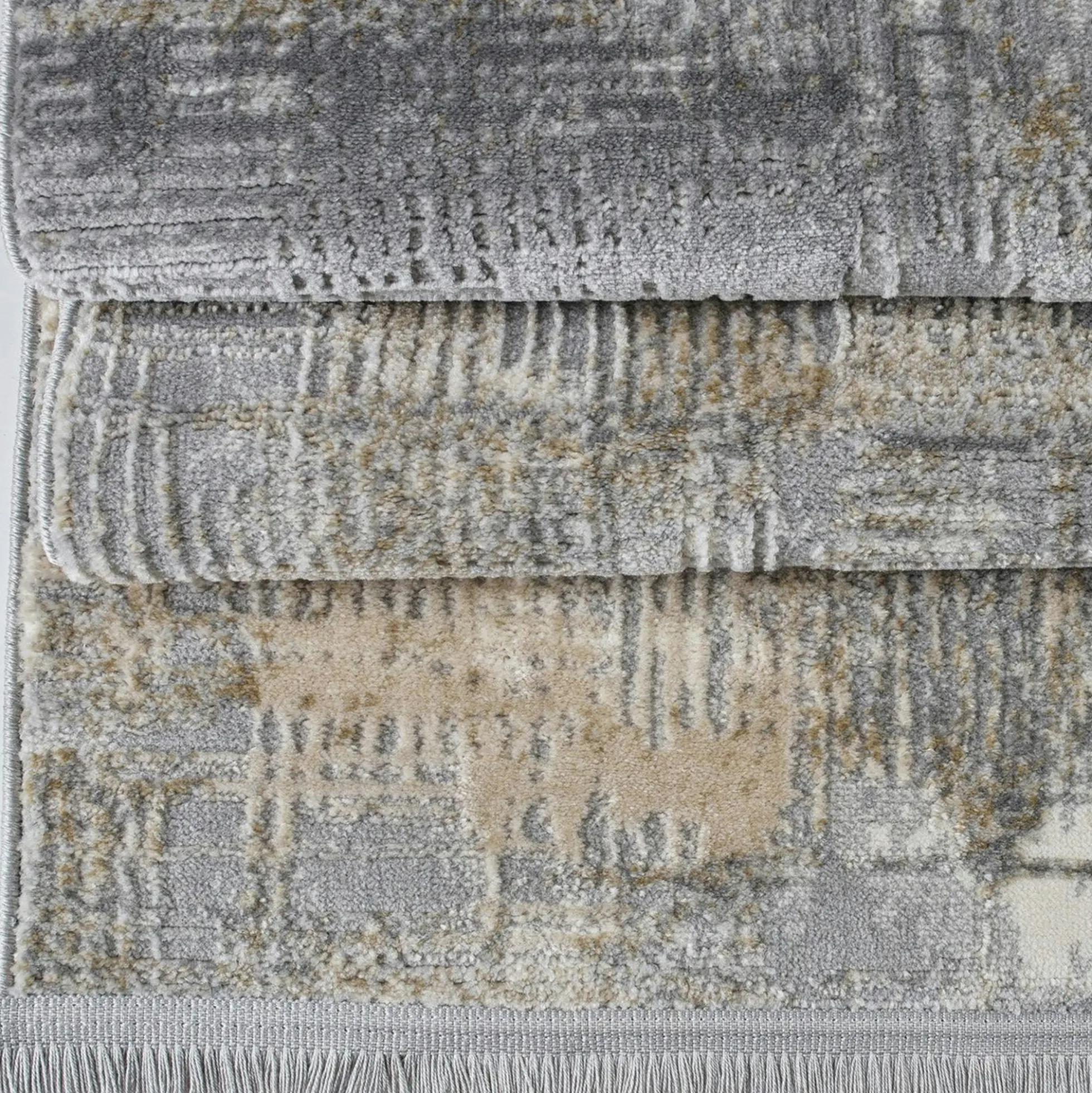 Tapis de salon gris beige – moiré, 160x230 cm ISTANBUL