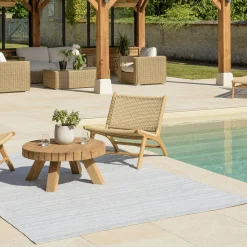 Tapis d’extérieur rectangulaire 160x230cm gris chiné COVINA