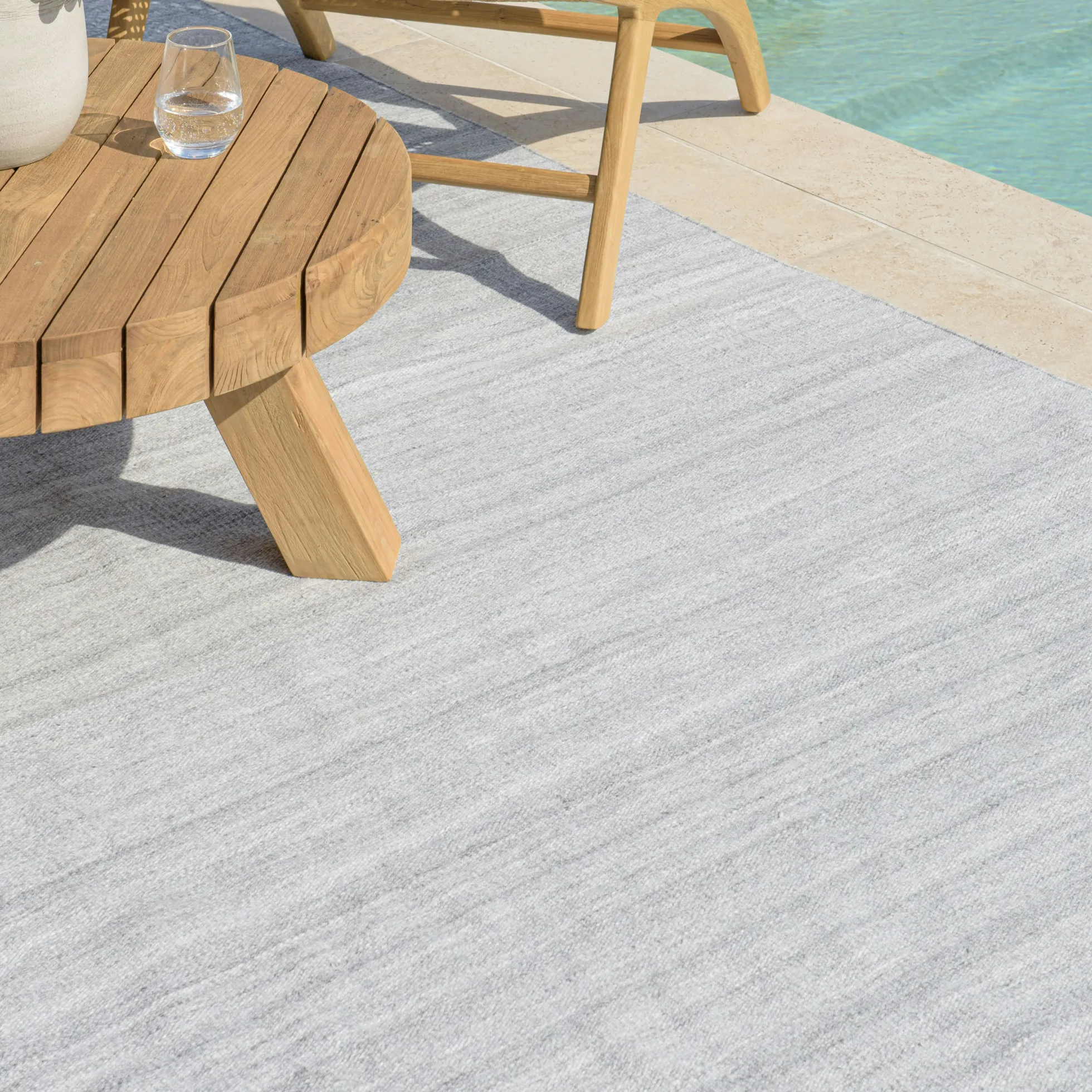 Tapis d’extérieur rectangulaire 200x290cm gris chiné COVINA