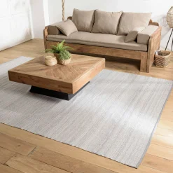 Tapis d’extérieur rectangulaire 160x230cm gris/blanc COVINA