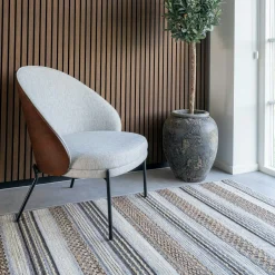 Tapis en jute et laine à motifs linéaires 160x230 cm FEZ
