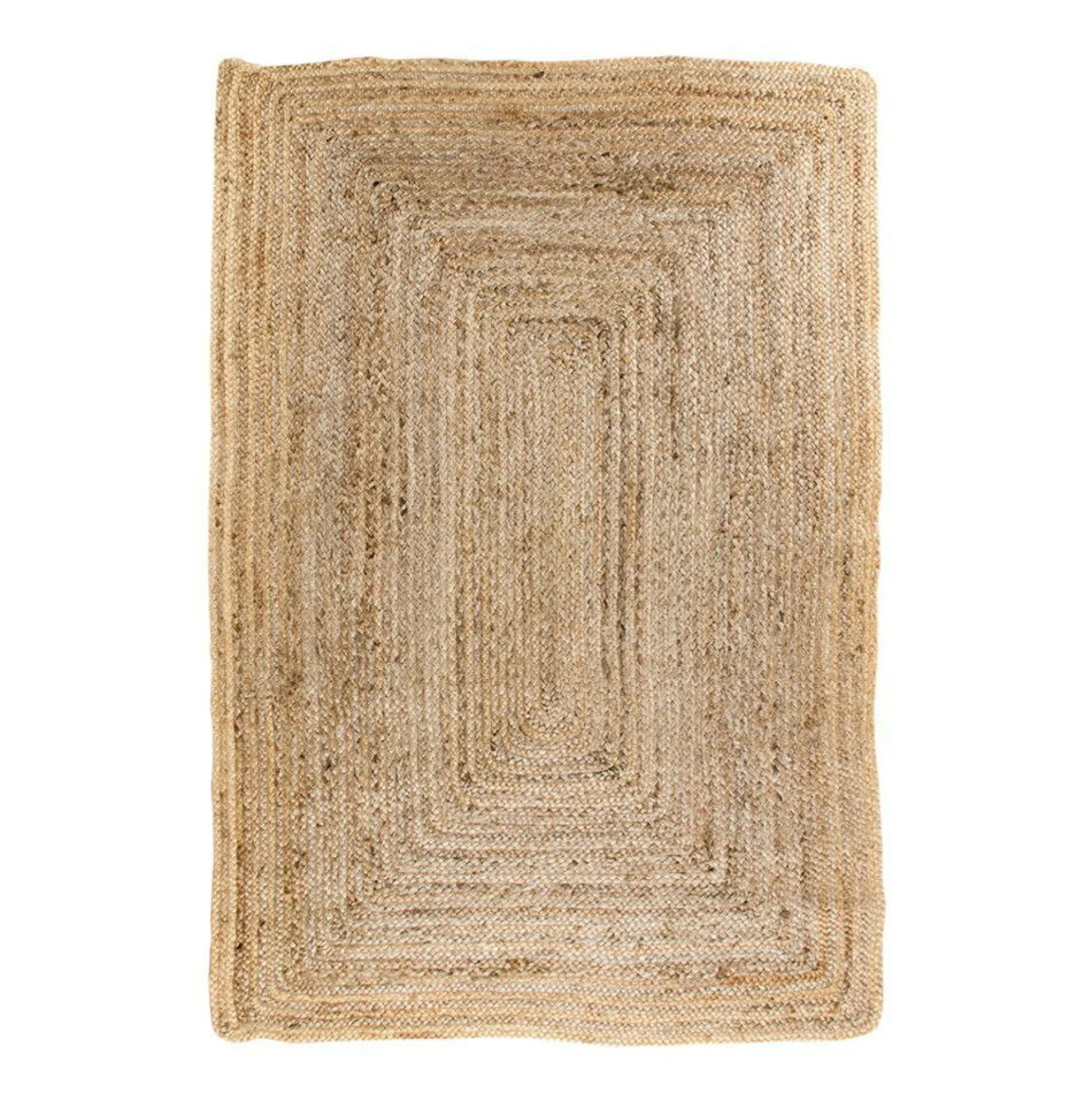 Tapis en jute tressée 180 cm - format rectangulaire, esprit bohème FEZ