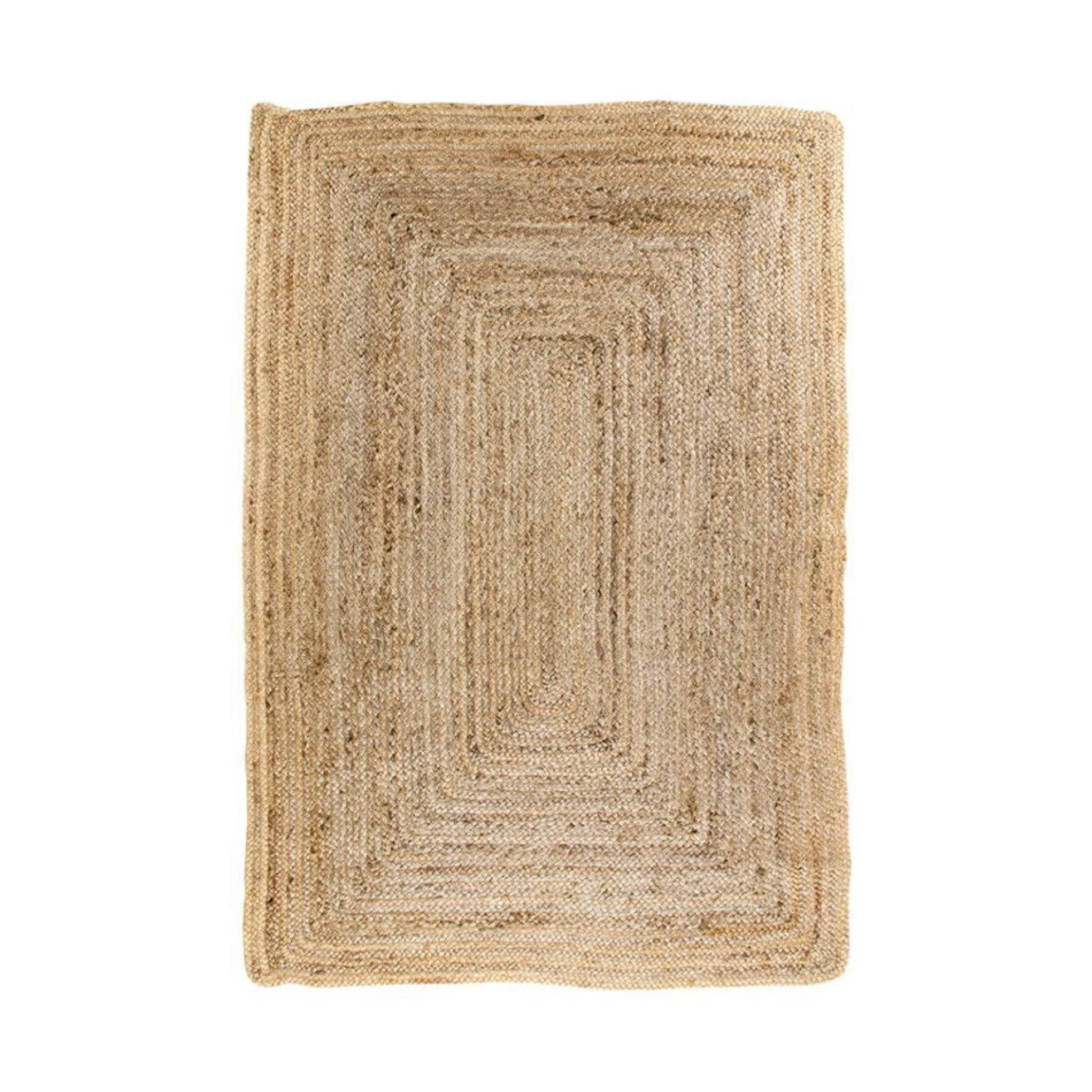 Tapis en jute tressée - format rectangulaire, esprit bohème FEZ