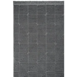 Tapis gris foncé – motif carré, 120x180 cm ISTANBUL